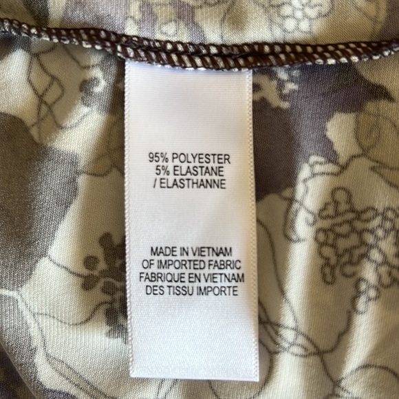 Tahari A-Line Dress Brown Cream Size M Medium NWOT - Picture 9 of 13